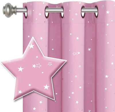 Cortinas Opacas con Estrellas para Habitacion de Ninos Ninas Estrellas Plateadas