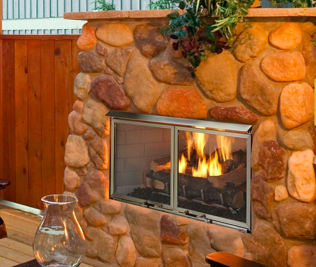 Majestic Lanai Outdoor Linear Gas Fireplace Contemporary 51" Odlanaig