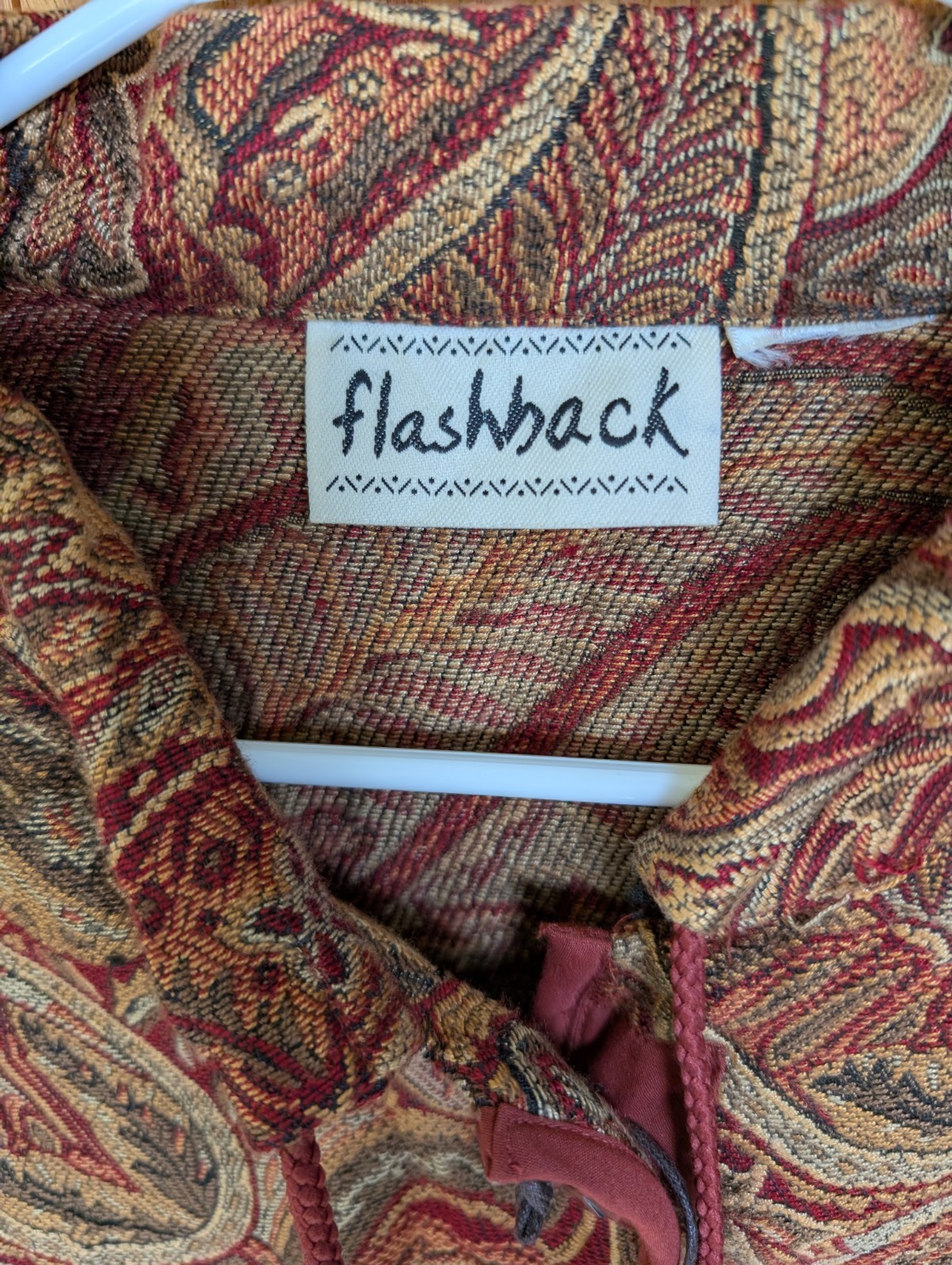 Flashback Paisley Button Front Collared Lined Wom… - image 3