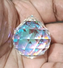 Swarovski AB Faceted Round Crystal Prism Suncatcher