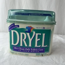 Dryel At Home Dry Cleaner Starter Kit 4 Loads 16 Garments USA Made New NOS 1997