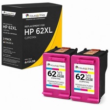 2PK For HP 62XL 2-Color Replacement Ink Cartridge for ENVY 5646 5660 7640 7645