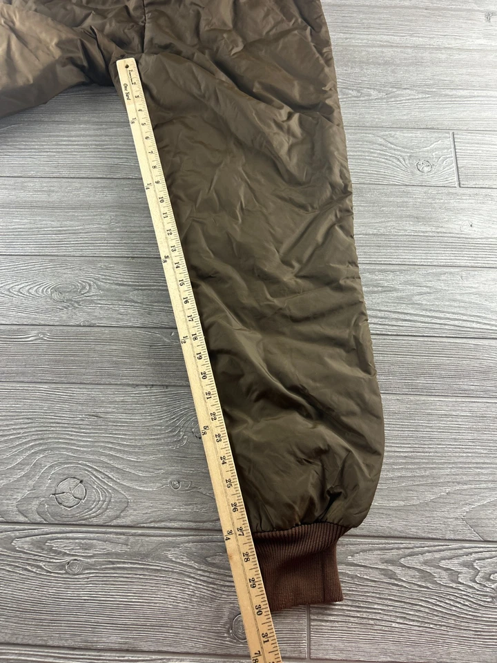 VTG Cabelas USA Men's Brown Puffer Insulated Pants L Reg - Image 4 of 4