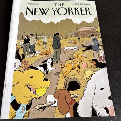The New Yorker April 28, 2025 Dogs Fetching, Avedon,Subtitling Ur Life Free Ship