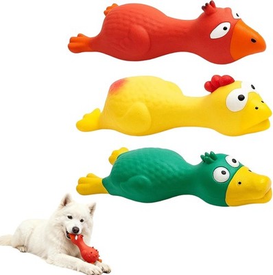 3 StüCk Gummihuhn Hundespielzeug, Das Spielzeug Quietscht FüR Den Hund, H