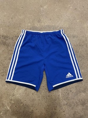 Adidas Shorts Youth 14 Blue 3-Stripes Adizero Athletic Soccer Running Gym