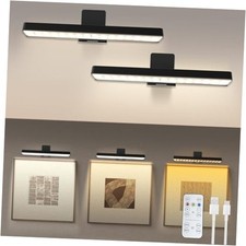 2Pack Rechargeable Picture Lights for Wall, Painting Light Battery 2pack-black