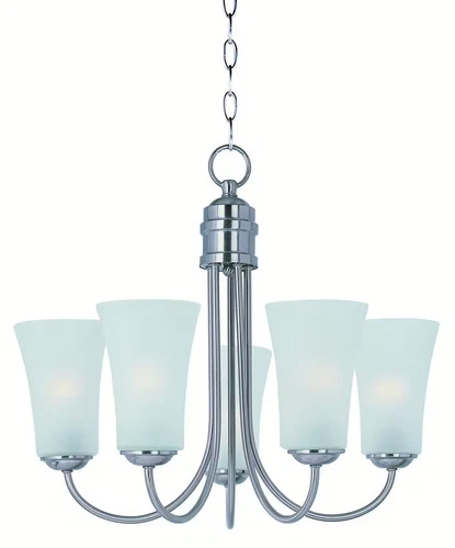 Maxim Lighting 10045FTSN Logan 5-Light Chandelier in Satin Nickel - Picture 1 of 2