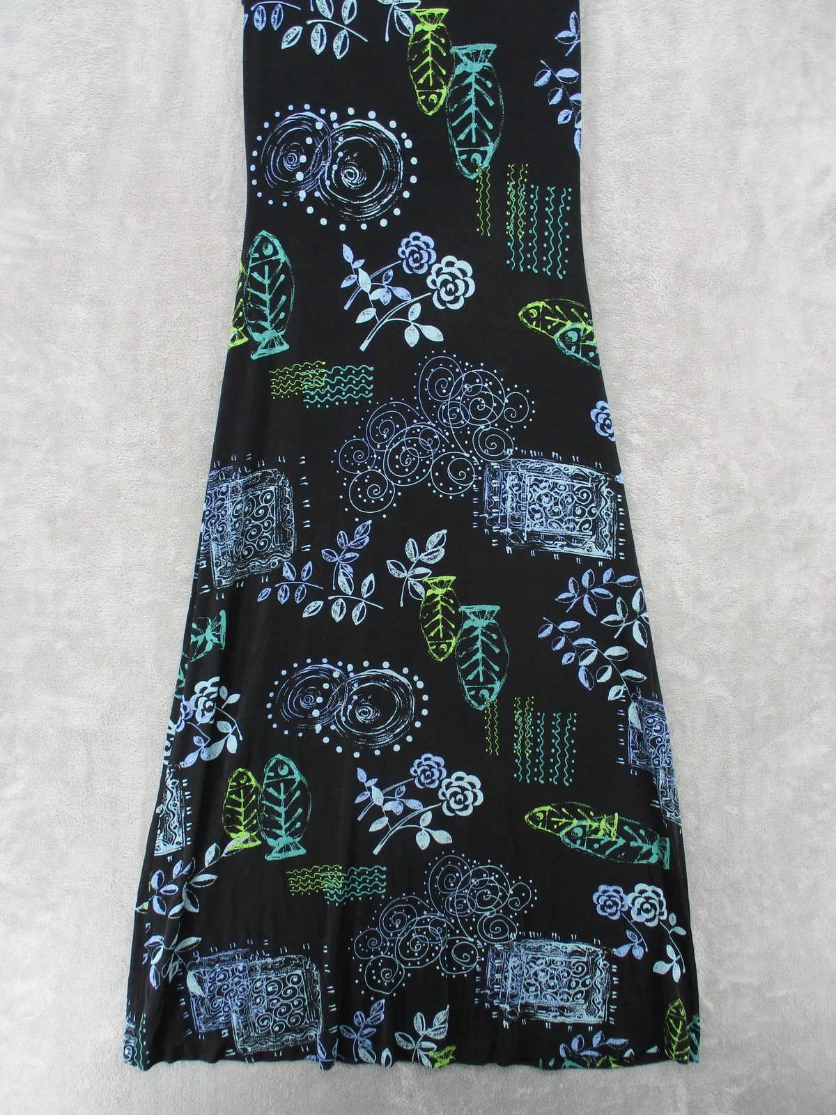 VETEMENTS Abito Coldwa Creek piccolo aderente maglia floreale bohemien tropicale elasticizzato maxi