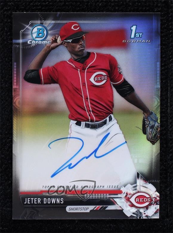 2017 Bowman Draft Chrome Pick Black Refractor 49/75 Jeter Downs Auto 0ld6