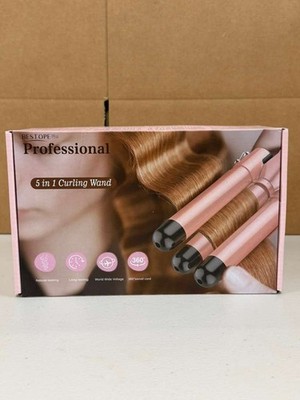 BESTOPE PRO 5 in 1 Curling Iron, Curling Wand Set with Brush