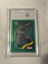Topps Chrome Marvel Hulk Green Lazer Refractor #128 2025 TAG 8.5 /99