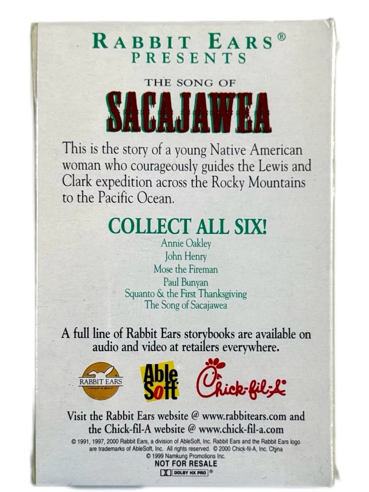 The Song of Sacajawea Chick-fil-a promo Cassette single 1999 Native American New - Image 2 of 3