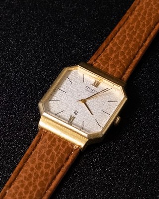 vintage citizen quartz watch mens 4-850840Y