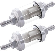 5/16 Inline Fuel Filter with Chrome Surface and Clear View Glass Fuel Filter ...