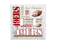 San Fransisco 49ers Subway Art Standard Double Light Switch Cover NFL Football
