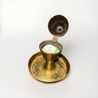 $159 Brass Incense Burner Candle Holder Handmade Etched Middle Eastern Mabkahra — photo 5