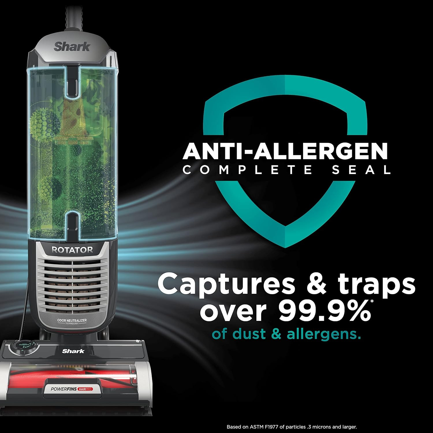 ZU102 Rotator Pet Upright Vacuum with Powerfins Hairpro & Odor Neutralizer Techn