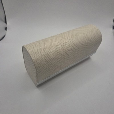 Jimmy Choo Sunglasses Case Cream Faux Snakeskin Magnetic  display picture 1