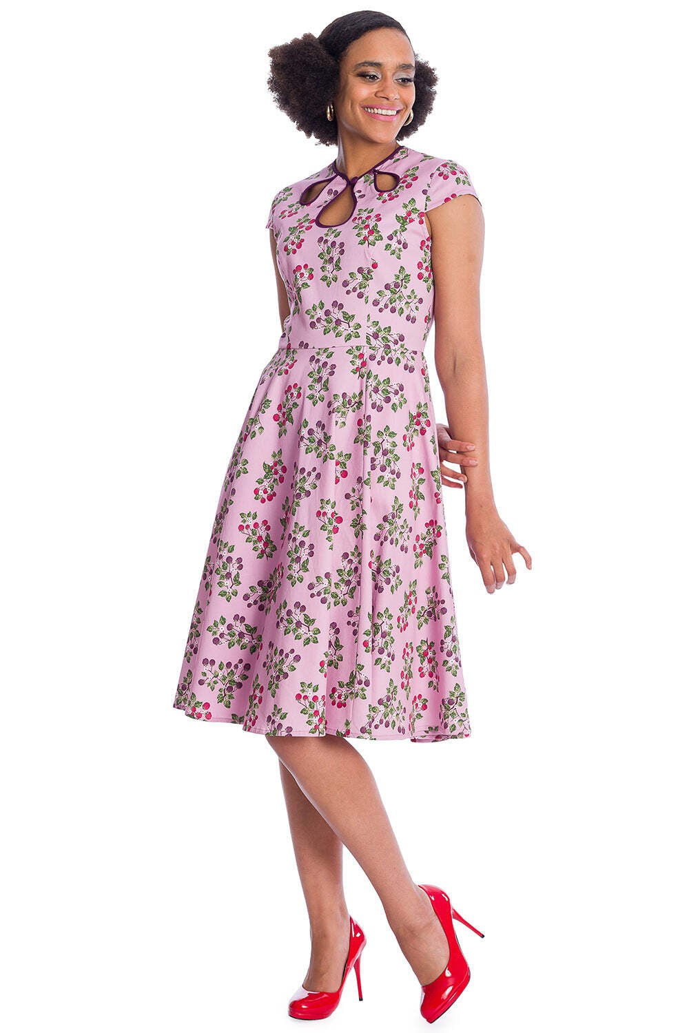 Banned Apparel - Summer Berry Fit & Flare Dress