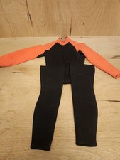 Body Glove Black/Orange Back Zip Neoprene Full Wetsuit Women  s L-9 3/2MM