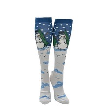 Cute Snowman Compression Socks Funny Christmas Socks for Women and Men