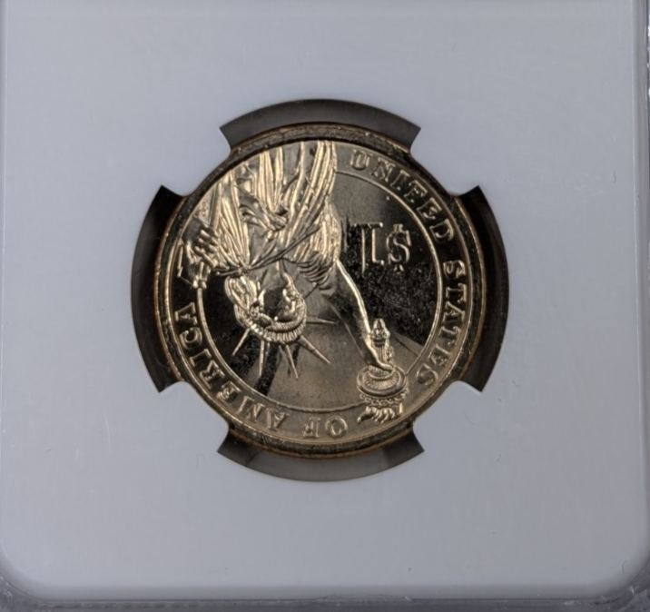 2007 George Washington $1 Missing Edge Lettering NGC MS65 Mint