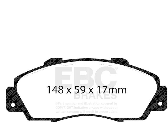 For 1991-2005 Acura NSX Brake Pad Set Front EBC 17768WTKG 1992 1993 1994 1995
