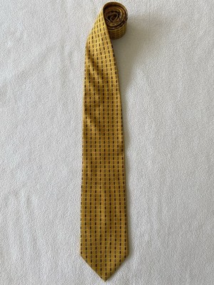 Brooks Brothers Basics Pure Silk Tie Gold Power Tie  Made In America  Vintage