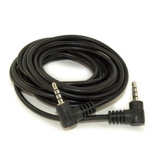 10ft 3.5mm 4 Conductor TRRS BOTH ANGLED Mini Mic / Video M/M Cable