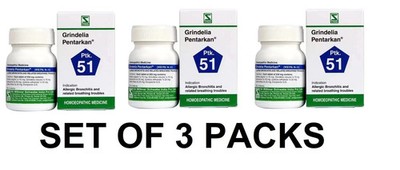 Grindelia Pentarkan Tablets   Difficult Breathing Support   Pack of 3 × 20 g