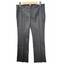 Gucci Herringbone Tweed Flare Slacks Pants 40 M Charcoal Women's