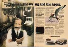 Apple II Computer Vintage Original 2 Page Magazine Ad 1980 Orville Wright