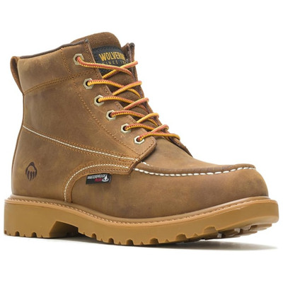 Wolverine Floorhand W230025 Men's Tan 6'' Waterproof Moc Toe Work Boots ZAP2354