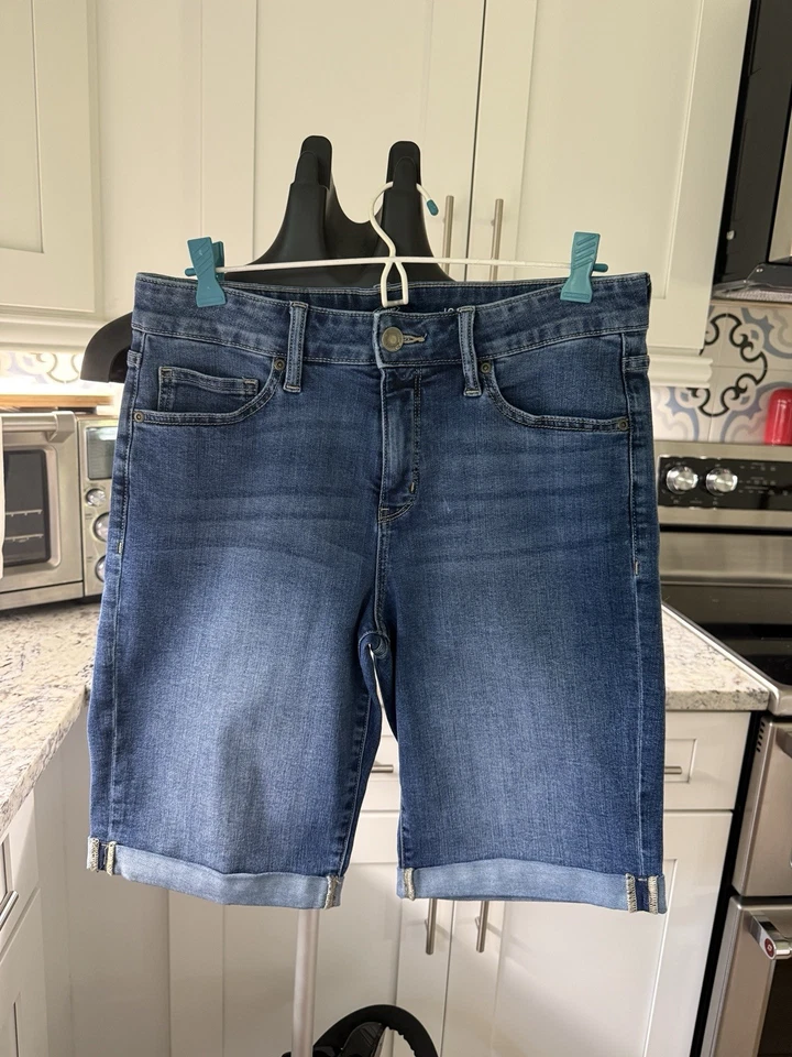 3 пары бермудских шорт St. John's Bay размер 10 дюймов цветочный/синий чек/джинсовая ткань  - Изображение 2 из 4