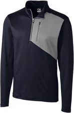 NEW Men's Cutter and Buck DryTec 1/2 Zip Pullover Navy Blue Gray Size Large