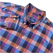 Burberry London Nova Plaid Shirt 2XL Tall Button Down Classic Luxury Designer