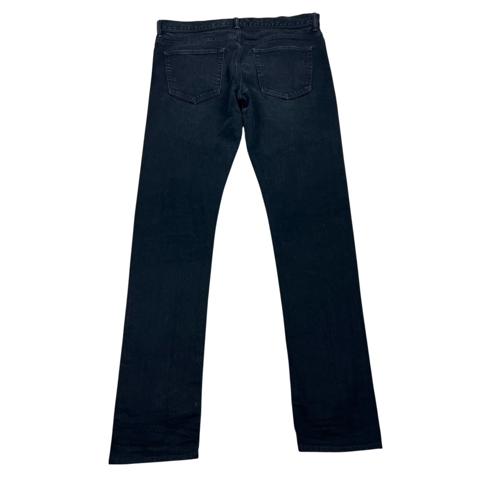 Jeans masculino John Elliott tamanho 33X32 preto fino reto feito no Japão - Imagem 2 de 4