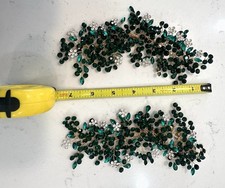 Qty 2 Green And Gold Headpieces 7-8 Inches Long