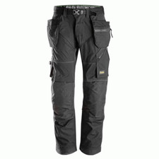 6902 Snickers Black FlexiWork, Work Trousers+ Holster Pockets
