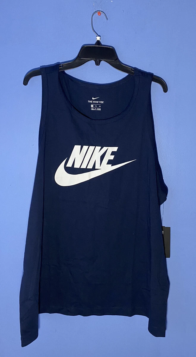 Navy blue cheap nike tank top