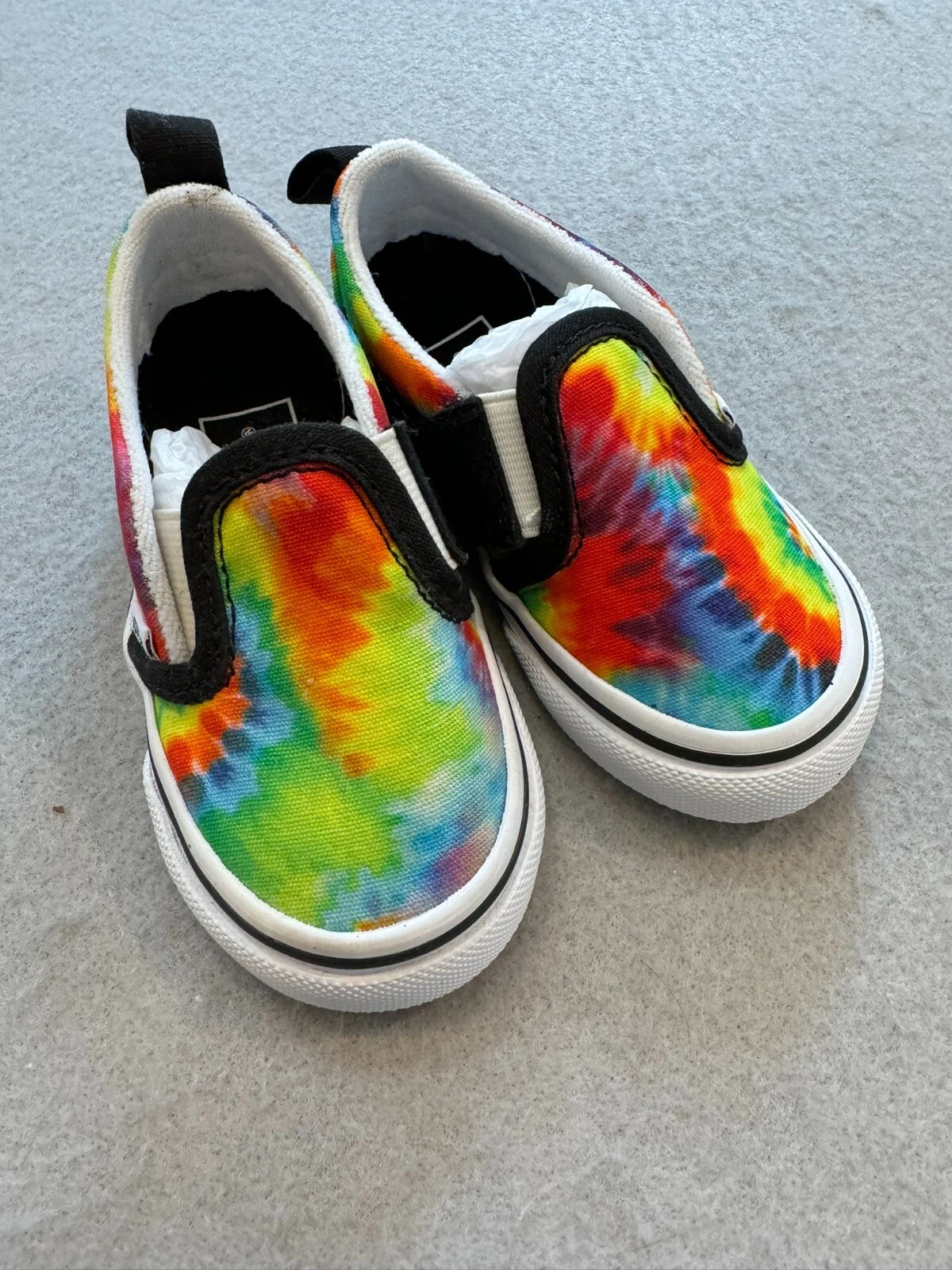 Vans Sneakers Bambina Bambino 5 Nuove Slip On V Spirale Tie Dye Scarpe Bambini