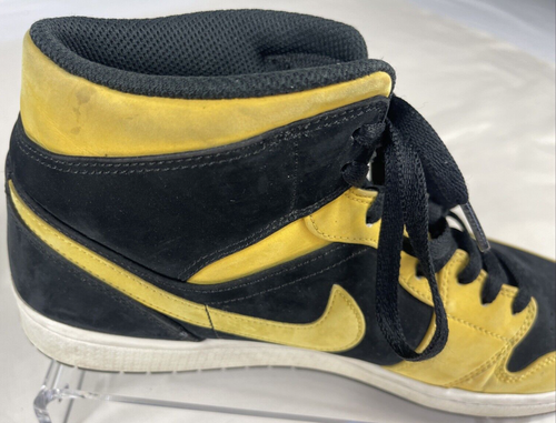 Air Jordan 1 New Love Mid Reverse Size 11 Gold Suede and Black Retro - Picture 5 of 22