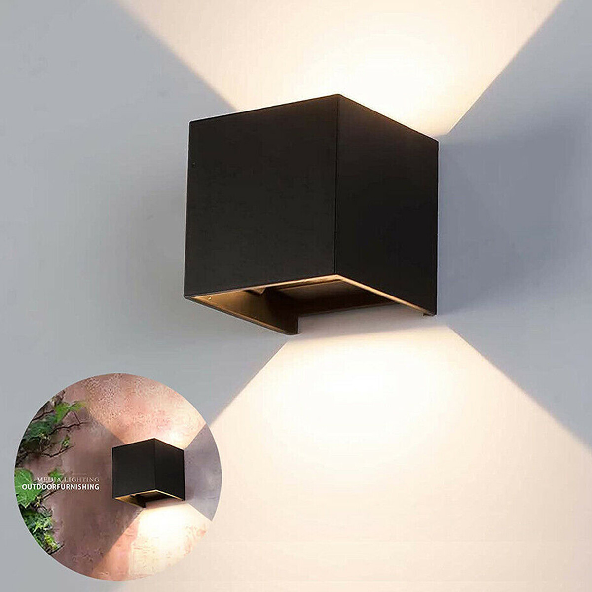 Faretto Da Parete Bauhaus Nero – Orientabile, Attacco GU10, Design Moderno Per Soggiorno