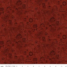 Naughty or Nice C16262 Red by Teresa Kogut for Riley Blake Design - by half-yard