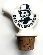 ORIGINAL VINTAGE OLD MR. BOSTON BOURBON WHISKEY POUR SPOUT LIQUOR BOTTLE POURER