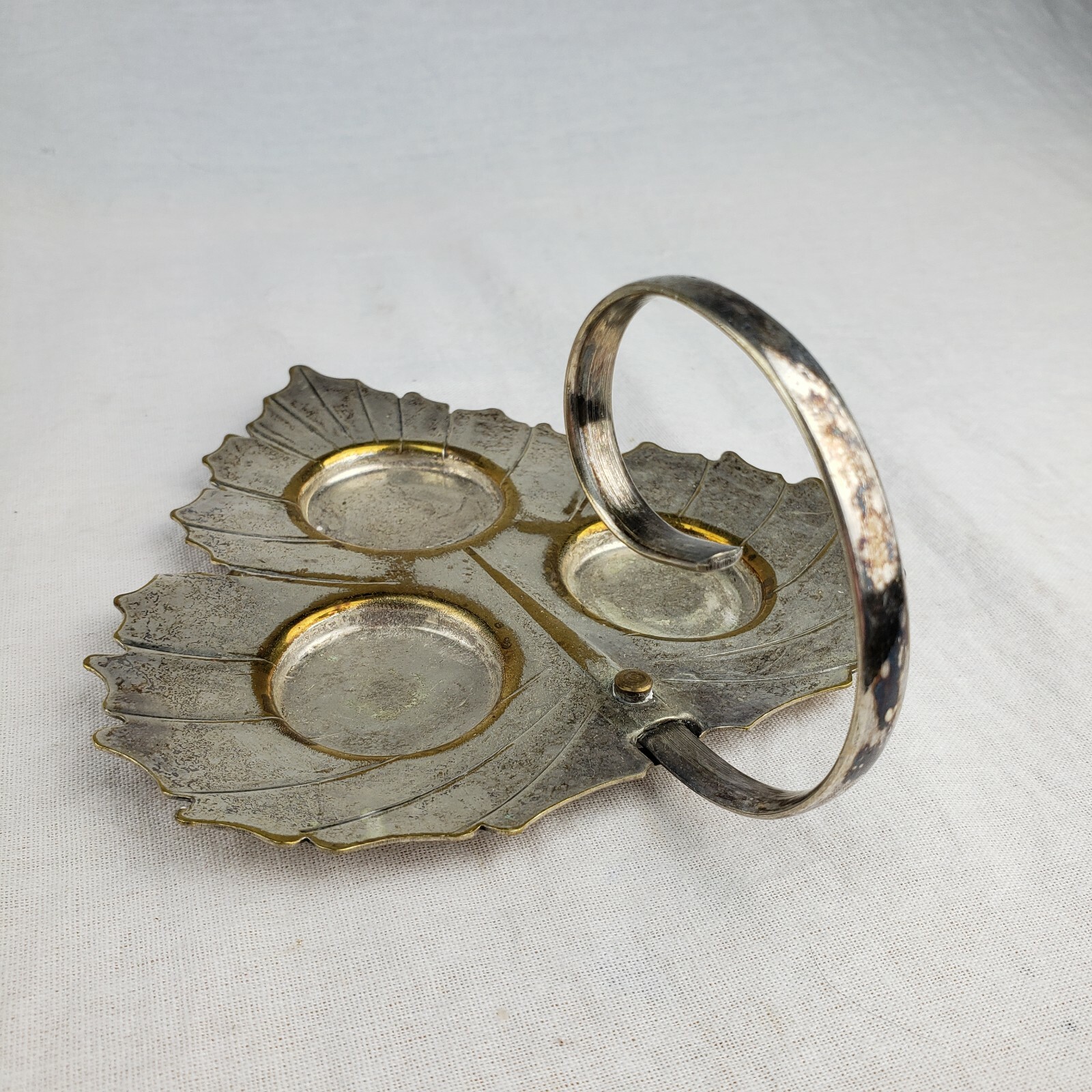 Vintage Celtic Quality Plate Leaf Tray Plate Made In England Condiment Set