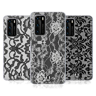 HEAD CASE DESIGNS BLACK LACE SOFT GEL CASE FOR HUAWEI PHONES 4