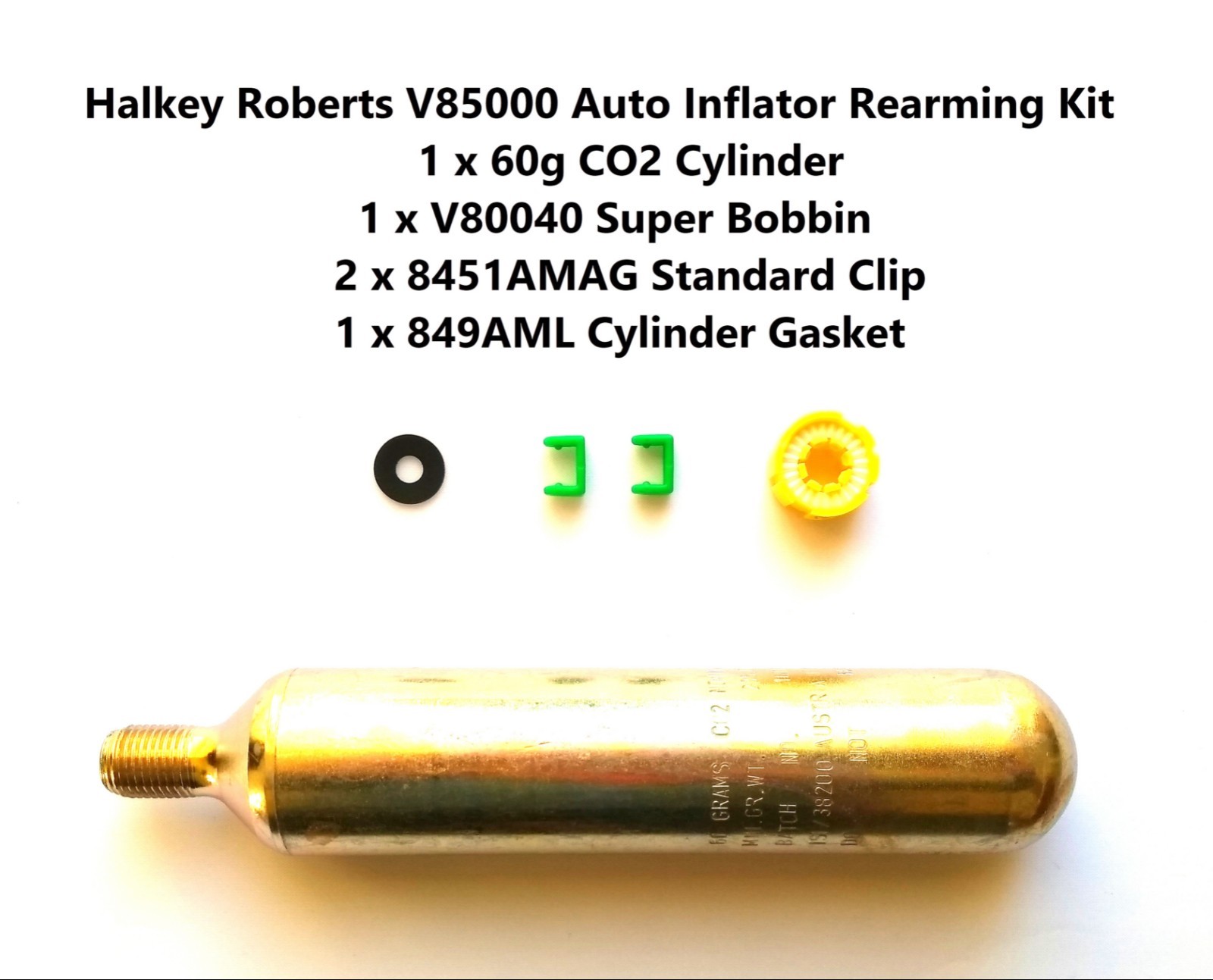 60g Lifejacket Rearming Kit for Halkey Roberts V85000 Auto Inflator