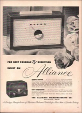 1950 Vintage ad The Alliance Manufacturing Co. Alliance Ohio retro Radio